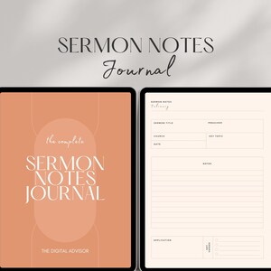 Sermon Notes Journal | Digital Journal | Bible Notes Journal | Goodnotes Journal | Christian Journal | Journal for iPad | Bible Planner