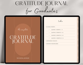 Digitaal dankbaarheidsdagboek | Dagelijks dankbaarheidsdagboek voor goodnotes | Dagboek voor zelfzorg, mindfulness en welzijn | Tijdschrift voor geestelijke gezondheid