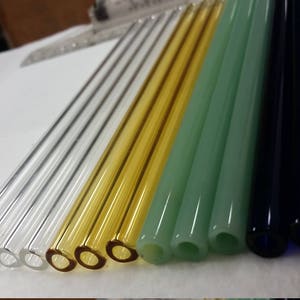 Made in USA Glass Straw YOU CHOOSE color and length Handmade image 5
