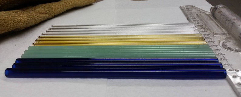 Made in USA Glass Straw YOU CHOOSE color and length Handmade image 3