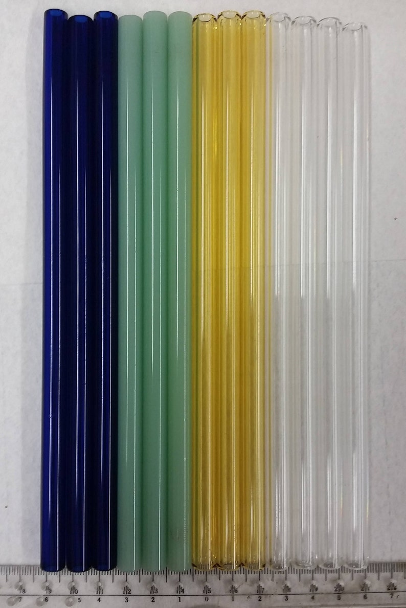 Made in USA Glass Straw YOU CHOOSE color and length Handmade image 2