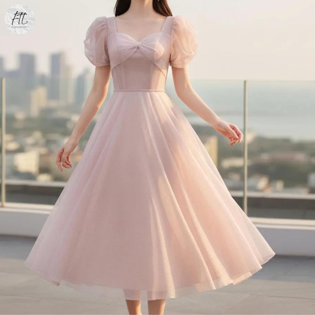 Formal Cocktail Dress Korean Style Elegant Korean Wedding Guest Dresses
