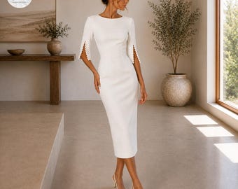 formal business dress female Slim Elegant Work Women Beaded Office Outfit Spring Summer Casual Wear European American Style Minimalist Chic Gown ladies formal business attire