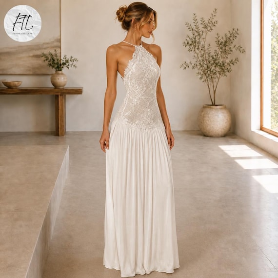 white backless party dress Rovente Lace Splicing Suspender Elegant Maxi Slim Fit Summer Long Gown Dress Wedding Guest Outfit Chic Style New Backless Sequin Bodycon Dress Promotion_New Adjustable straps Size:Size 26W