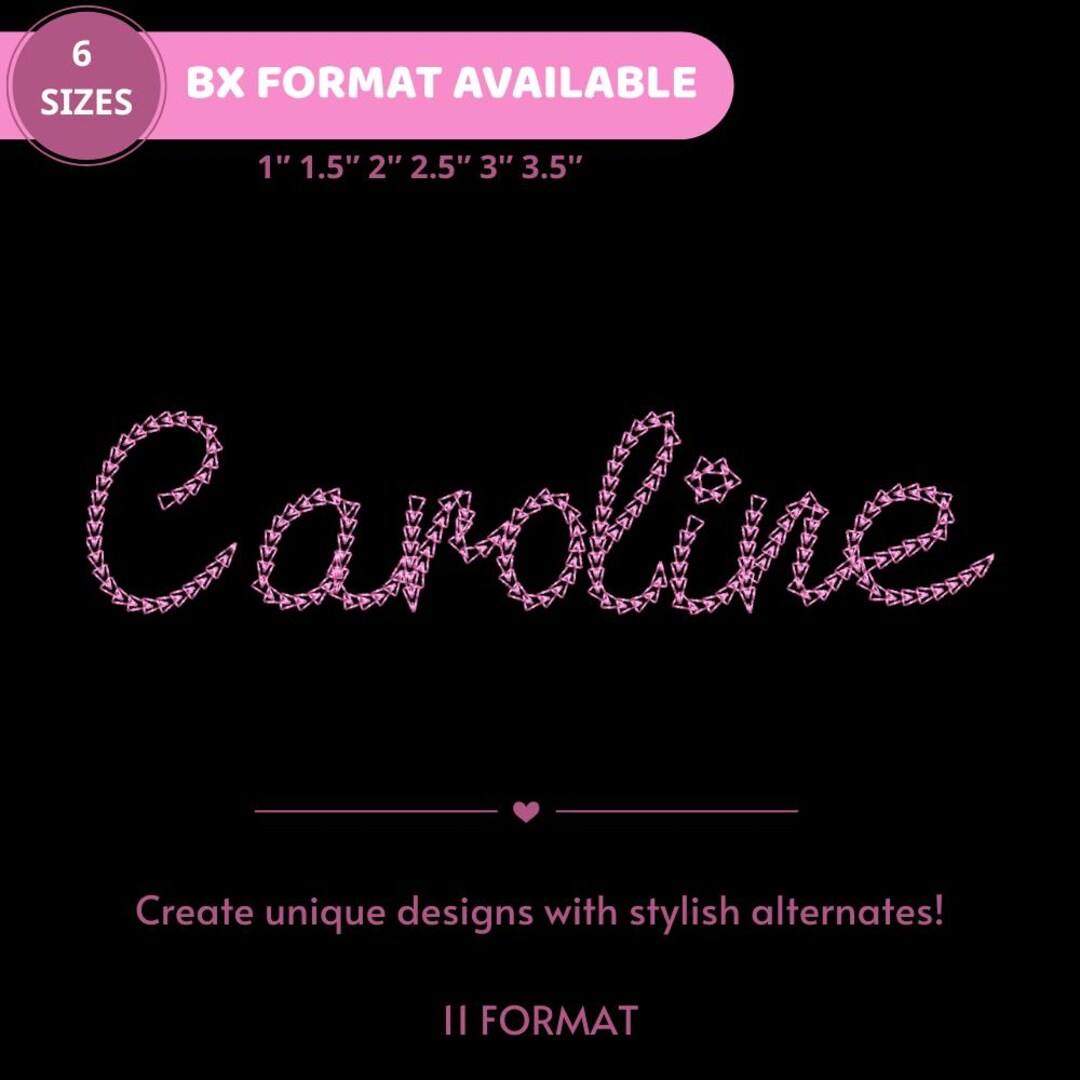 Chain Script Font A-Z Cursive Chain Stitch Machine Embroidery Font ...