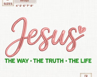 Jesus Embroidery Design, Christian Boho, DST PES VP3 (Digital Download)