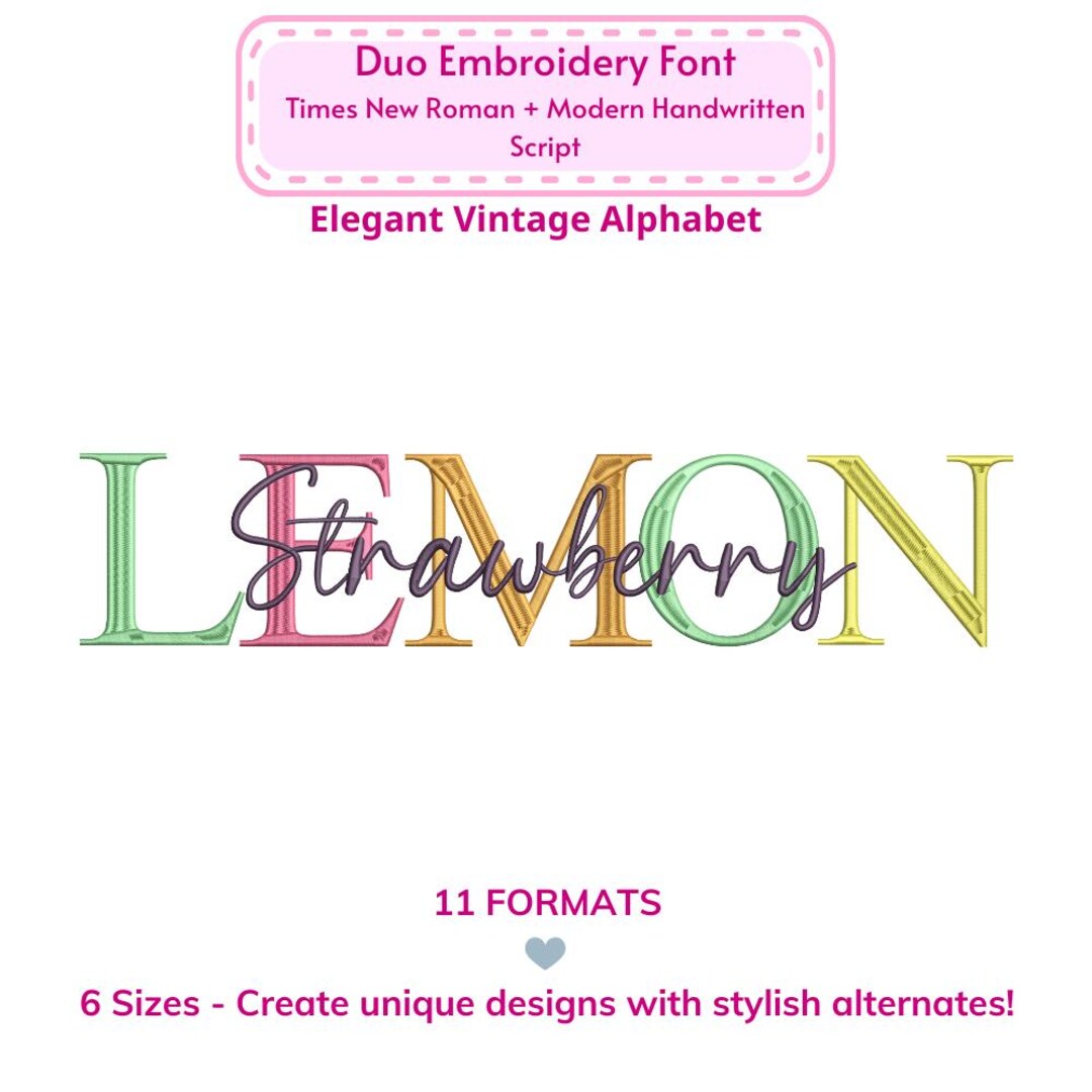 Overlapping Script Letters Duo Font Bundle, Times New Roman and Modern Script, Overlapping Letters ...