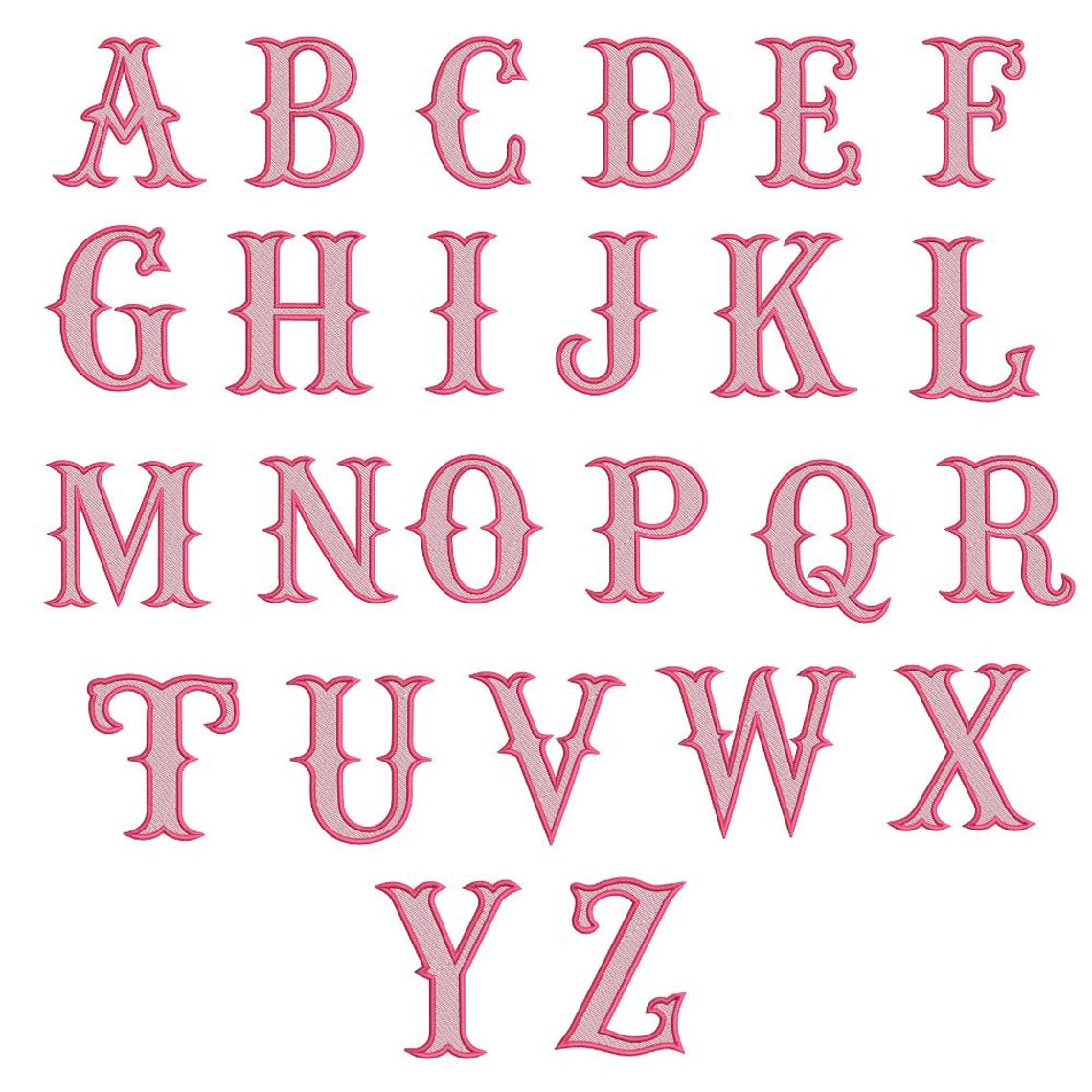 Fishtail Monogram Font Bundle 6 Designs, Classic Serif Alphabet ...