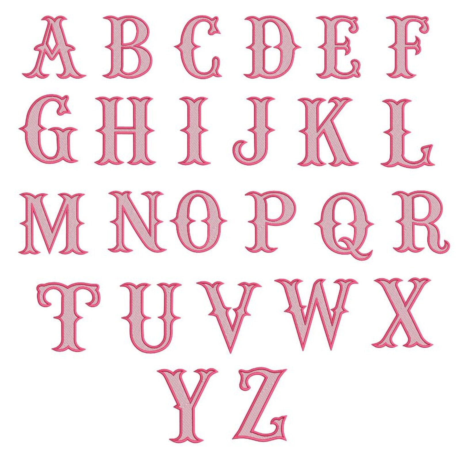 Fishtail Monogram Font Bundle 6 Designs, Classic Serif Alphabet ...