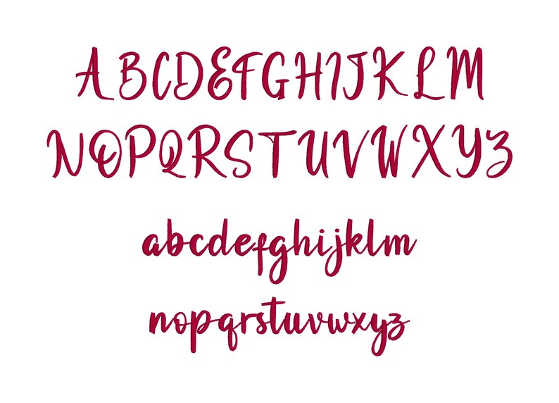 Deep Cursive BX Cursive Machine Embroidery Font, Monogram Script Alphabet, Satin ...
