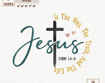 Jesus Embroidery Design, Christian Boho, DST PES VP3 (Digital Download)