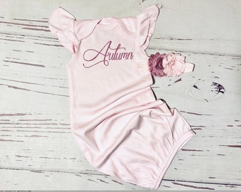Newborn girl coming home outfit Baby gift baby girl gift personalized baby girl clothes baby girl coming home outfit newborn baby shower