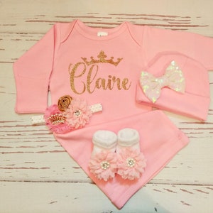 baby girl coming home outfit, newborn baby, take home outfit, sparkling new, baby, outfit, clothes newborn outfit, shirt, name, brand new