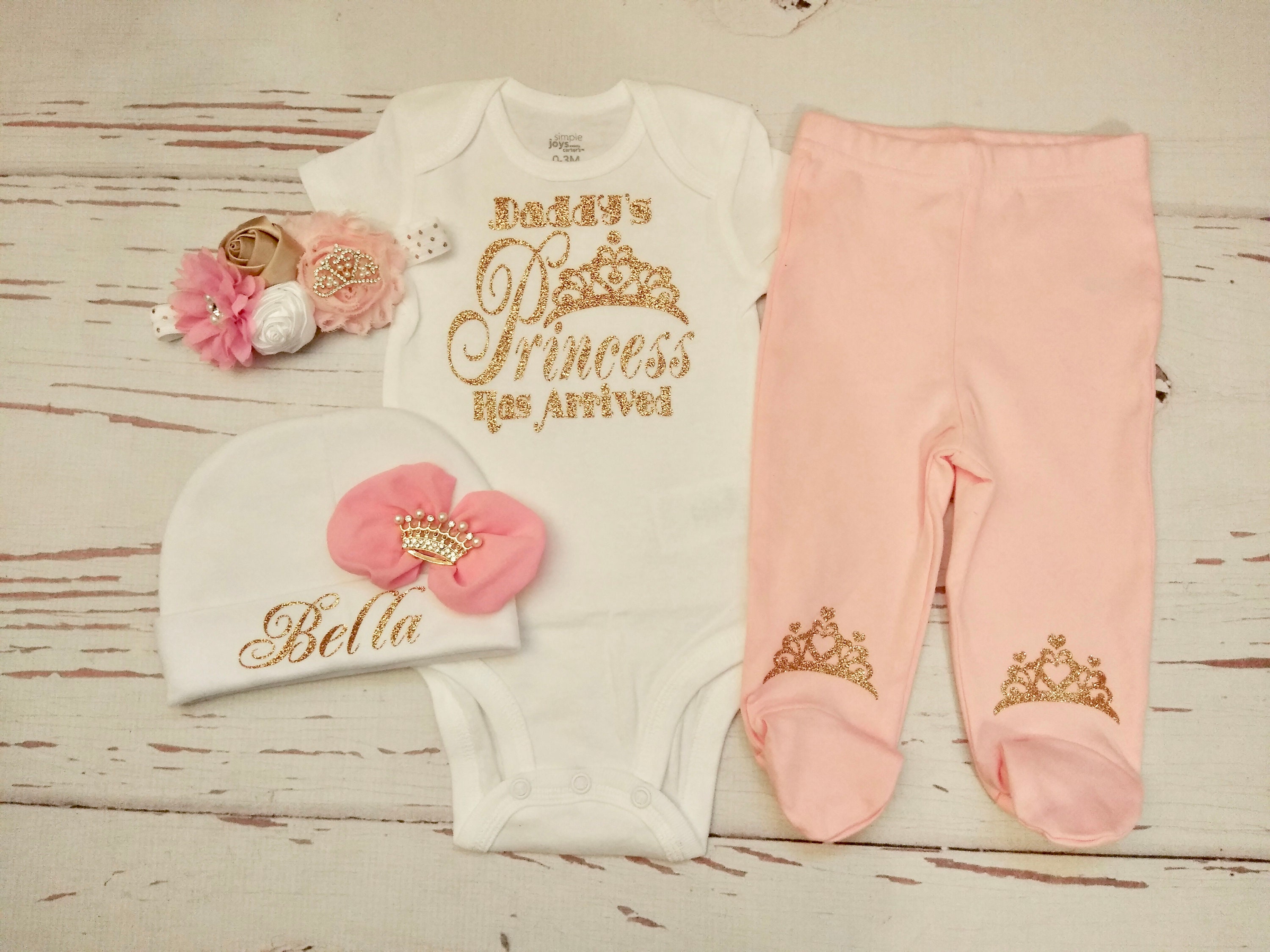 Baby girl hospital outfit new born newborn hospital hat Etsy