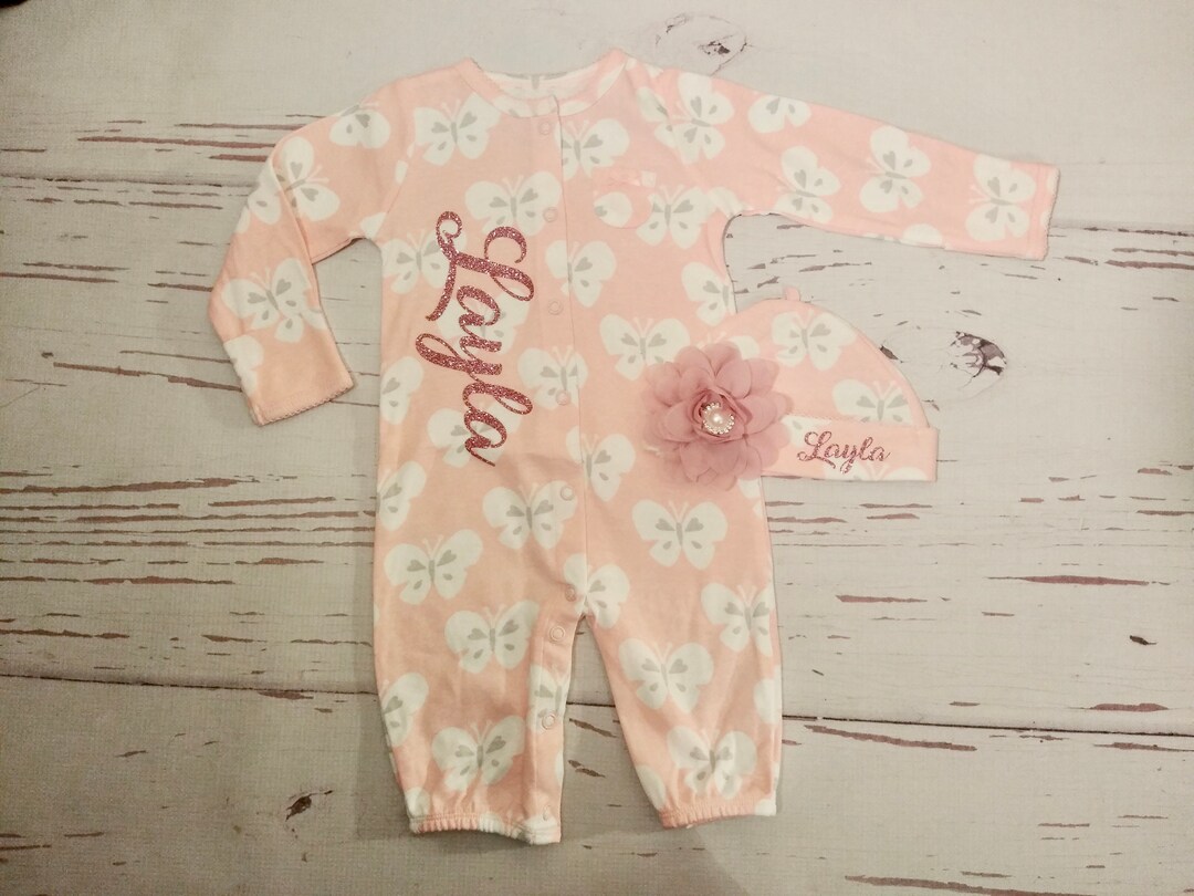 Preemie Newborn Personalized Baby Girl Coming Home Outfit Baby - Etsy
