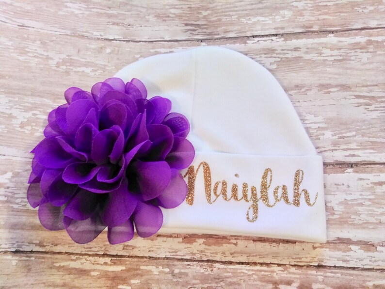 Baby Girl baby hat personalized hospital hat newborn hat Etsy