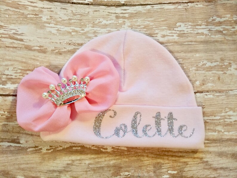 hat with name baby beanie baby girls hat personalized newborn hat cap hospital hat Newborn girl coming home outfit custom infant