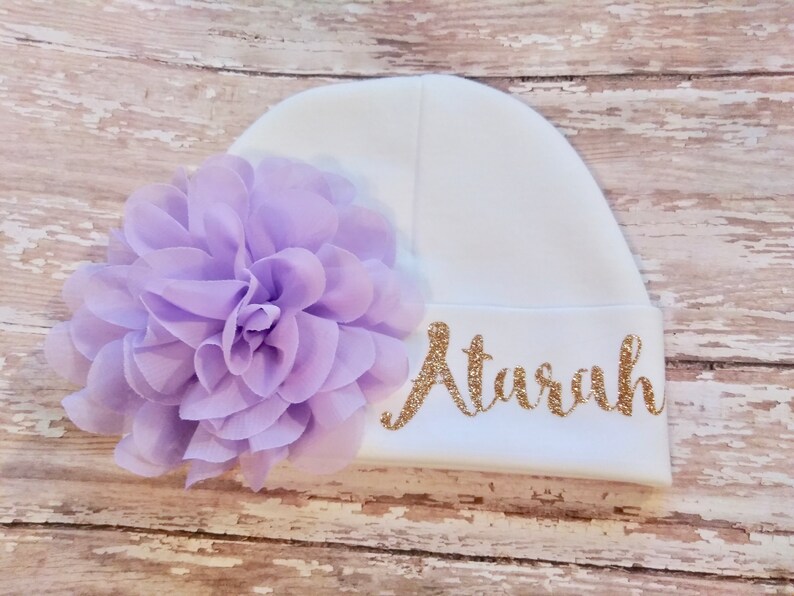 Baby Girl baby hat personalized hospital hat newborn hat Etsy