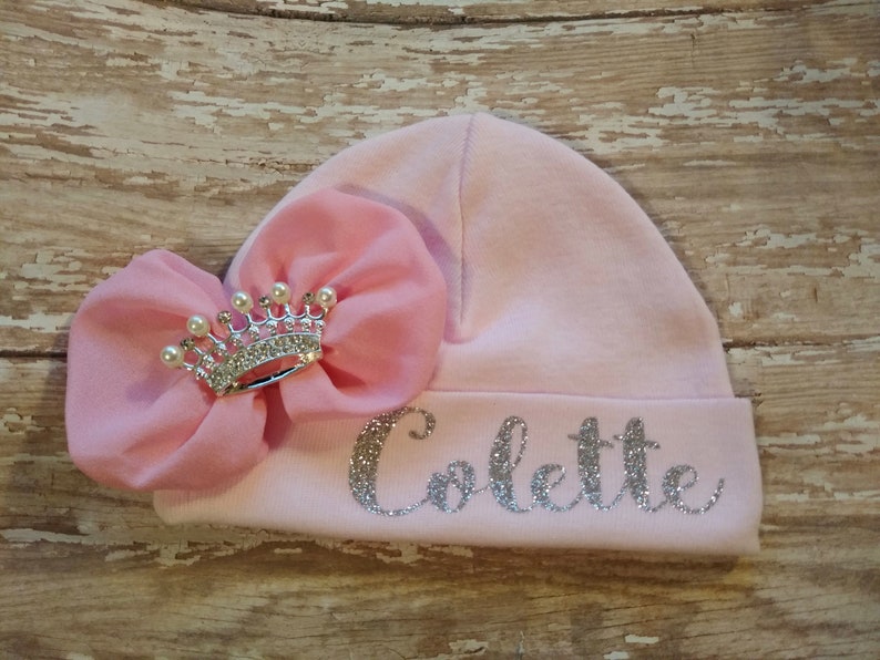 hat with name baby beanie baby girls hat personalized newborn hat cap hospital hat Newborn girl coming home outfit custom infant
