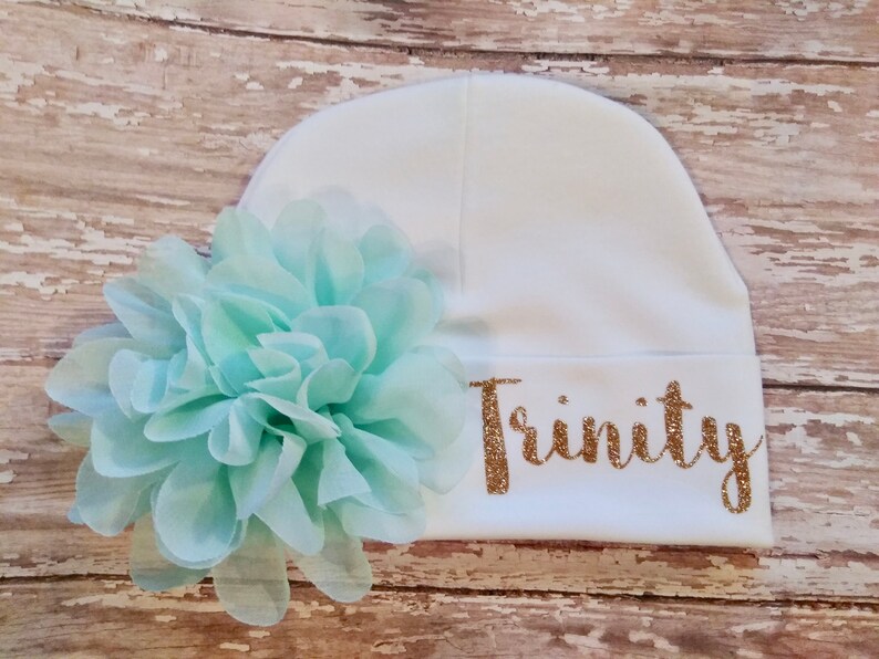 Baby Girl baby hat personalized hospital hat newborn hat Etsy