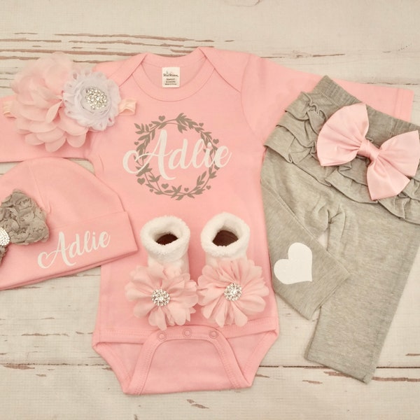 Baby Girl Coming Home Outfit Personalized Etsy