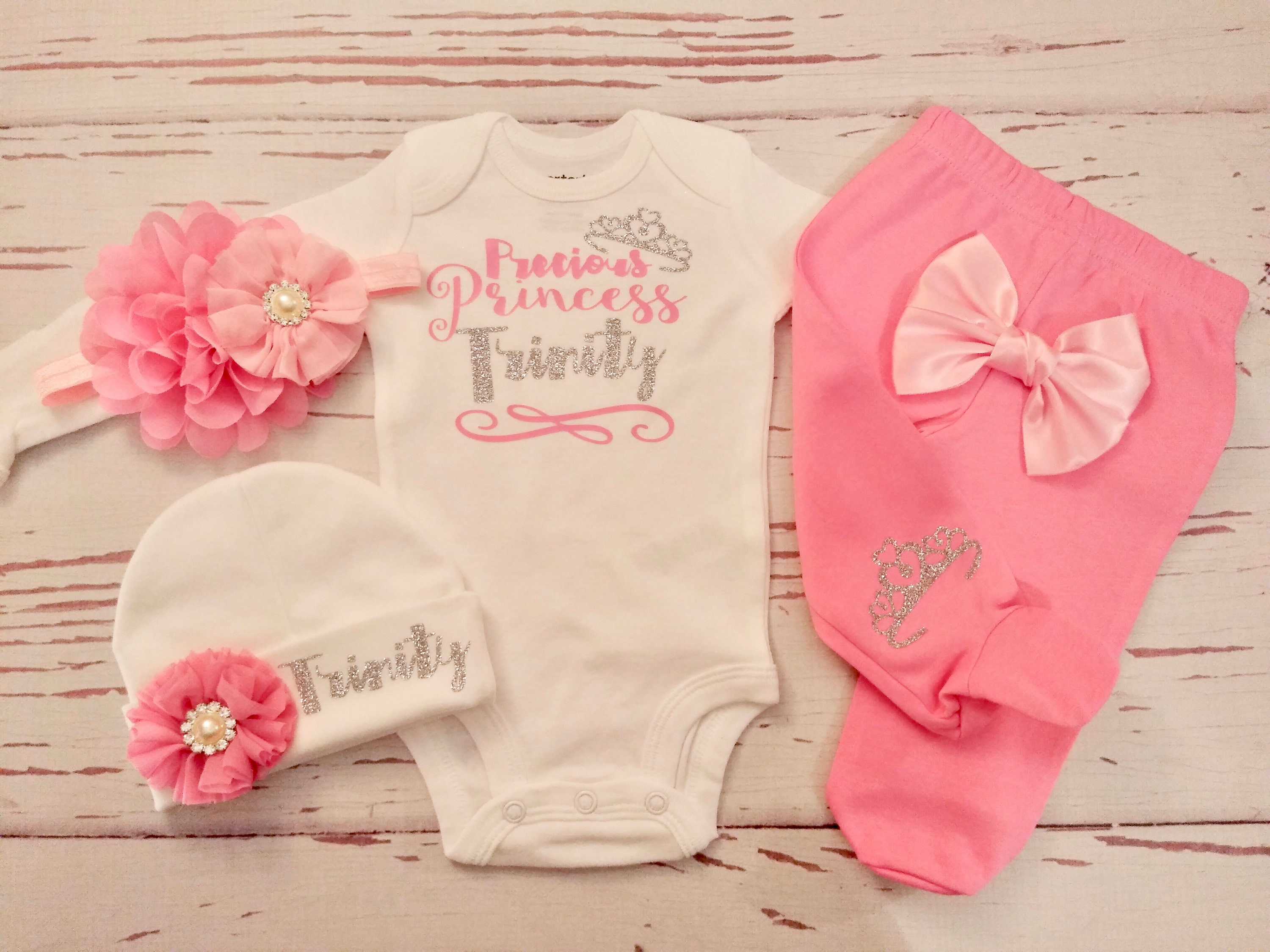 Custom Baby Girl coming home outfit personalized newborn Etsy
