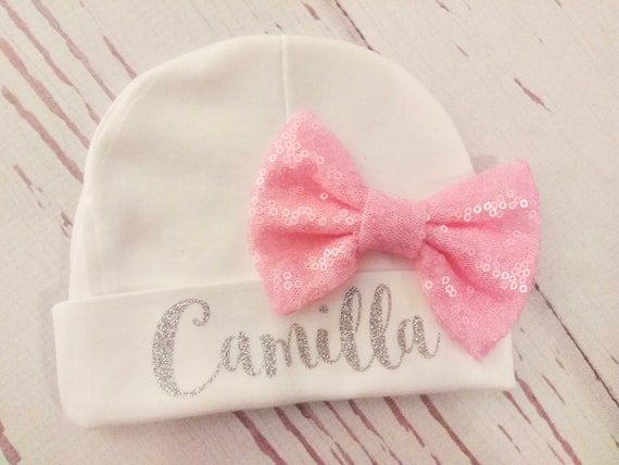 Baby Girl, Baby Hat, Personalized, Hospital Hat, Newborn Hat, Baby