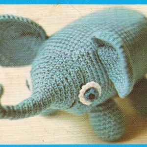 Dolls cradle, Blanket, Pillow, Toy Elephant and Cradle Vintage Crochet Pattern PDF Toys T201 Amigurumi image 5