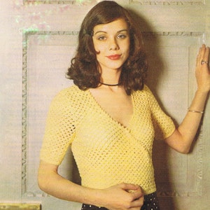 Crossover Top Crochet Pattern Picot Edging PDF Pattern (T152)