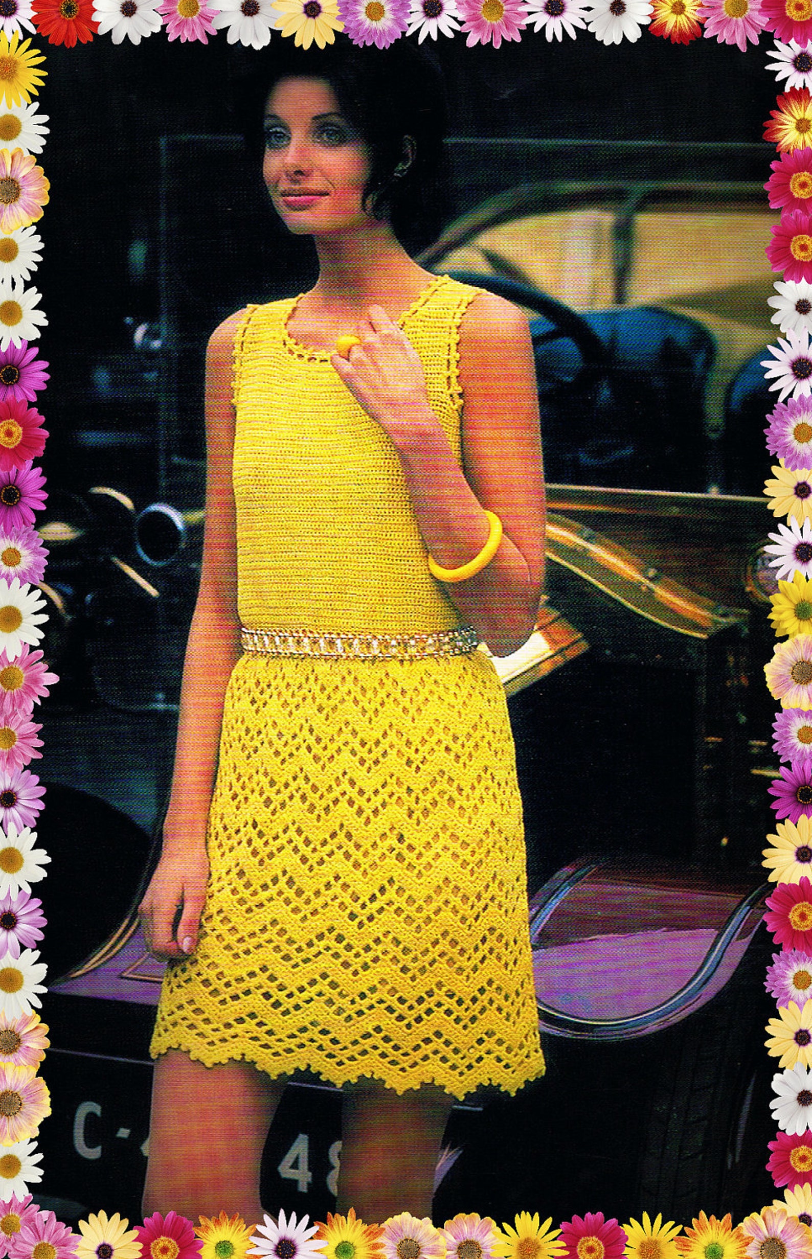 FAB 1970s Crochet Dress Pattern PDF T143 Vintage - Etsy