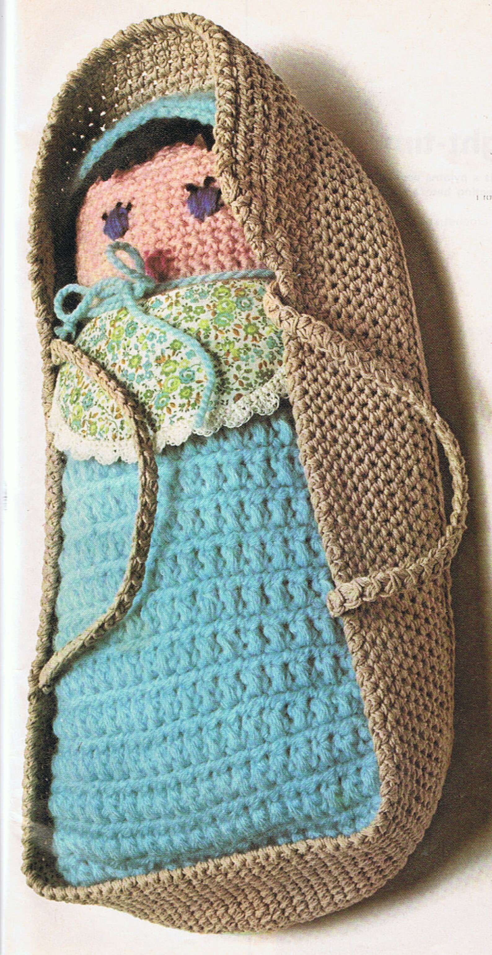 baby-doll-in-a-carry-cot-basket-crochet-pattern-pdf-adorable-t131-etsy