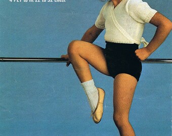 Klassiek balletjurk met overslag en overslag top voor meisjes breipatroon pdf (T148)