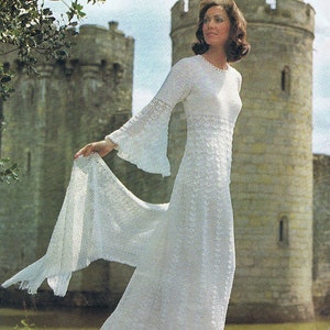 Enchanting Wedding Dress Crochet Pattern Vintage Pattern PDF (T170) Instant Download