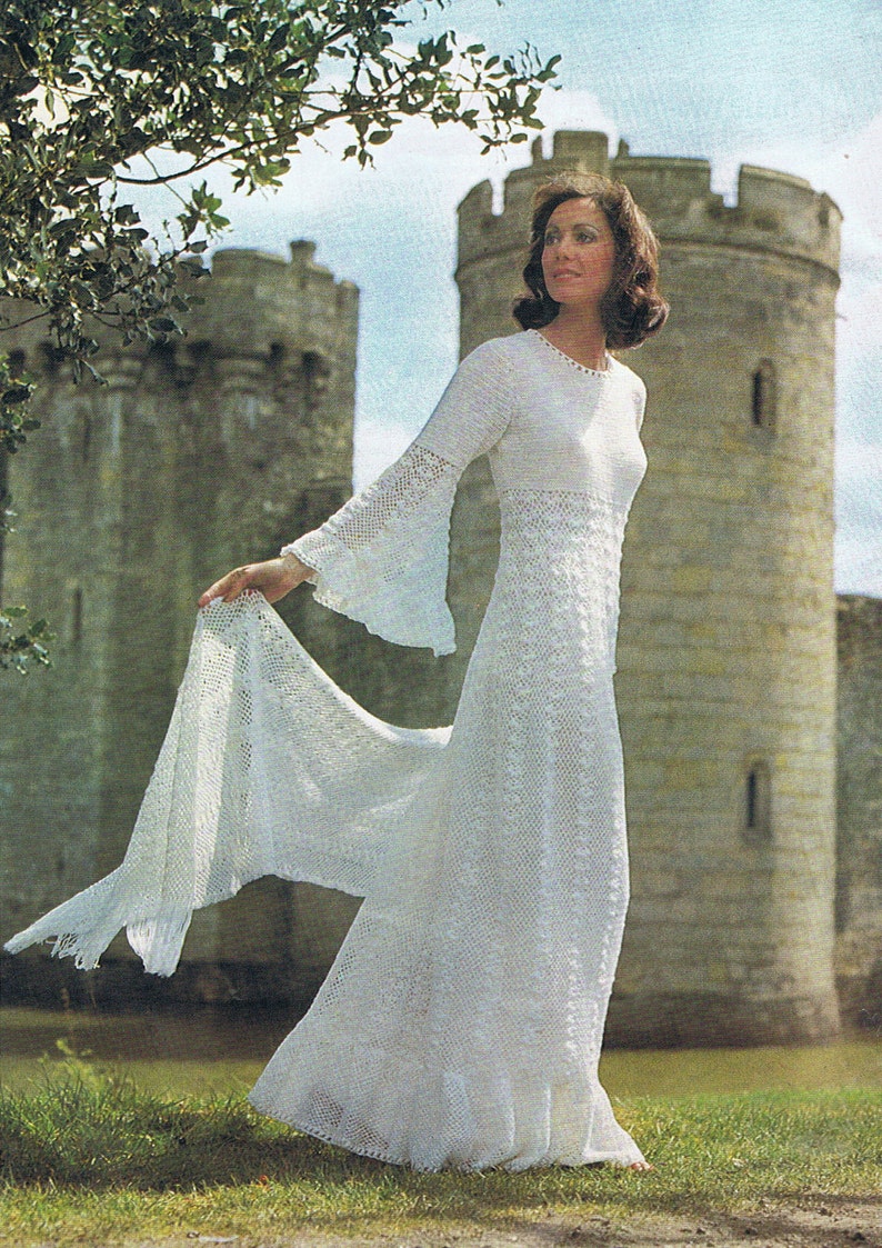 Enchanting Wedding Dress Crochet Pattern Vintage Pattern PDF T170 Instant Download image 1