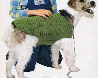 Dog Coat Crochet Pattern PDF Vintage (T188) INSTANT Download