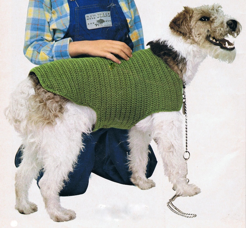 Dog Coat Crochet Pattern PDF Vintage T188 INSTANT Download image 1