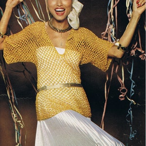 Fabulous Mesh Tunic 1970s Vintage Crochet Pattern PDF (T196)