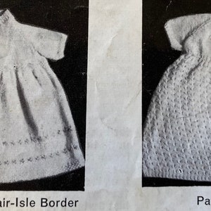 Baby Dress Crochet Pattern and Baby Dress Knitting Pattern T192 1960s Bestway 4072 image 2