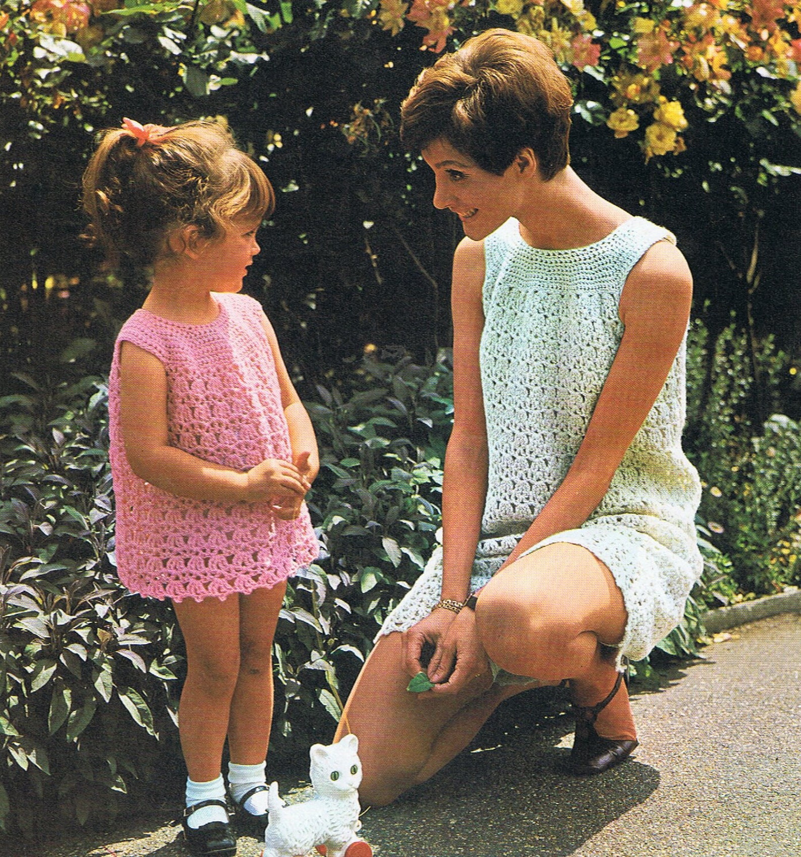 Mother and Daughter Girls Crochet Dress Pattern in 8 Sizes Etsy