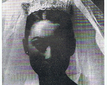 Tiara Tatting Patroon Hoofdtooi PDF Bruiloft Bruidsaccessoires Gehaakte hoofdjurk jaren 1960