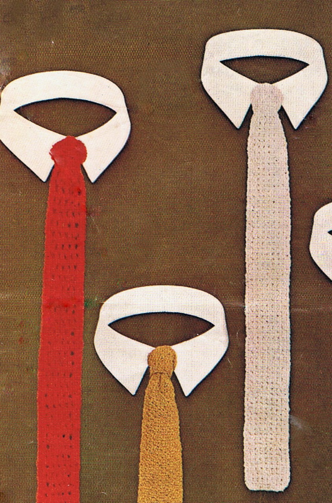 5 Skinny Ties Knitting and Crochet Pattern Mens Tie PDF Etsy