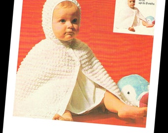 Baby Hooded Cape Crochet Pattern PDF (T166)