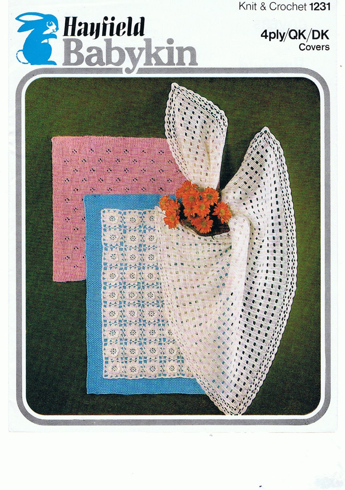 Three Baby Blankets Crochet and Knitting Pattern VINTAGE the - Etsy
