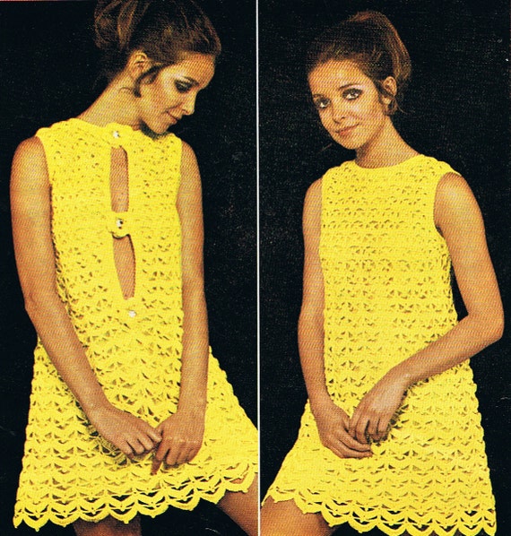 Amazing 1960s Dress Crochet Pattern 