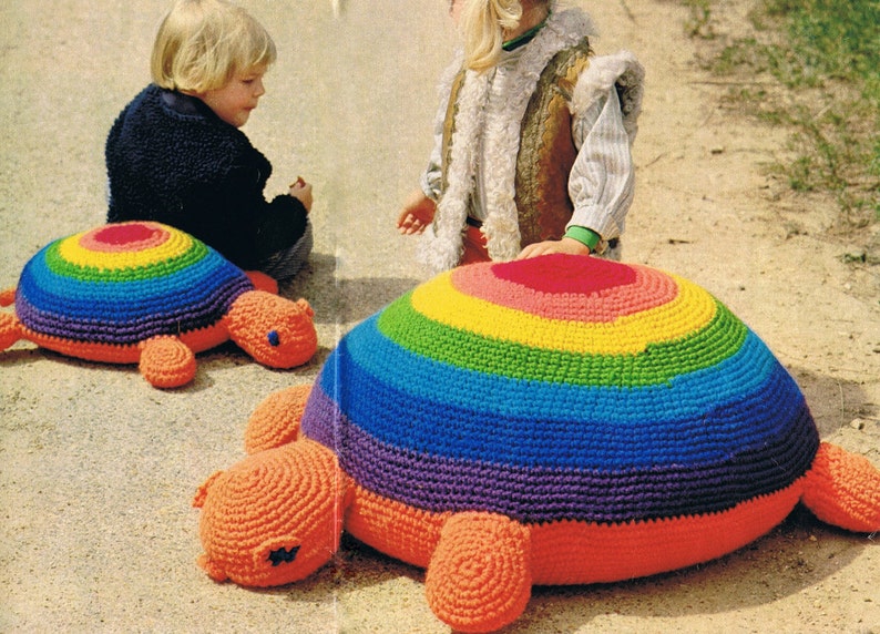 Giant Tortoise Floor Cushion Crochet Pattern Vintage PDF - Etsy
