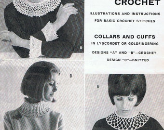 Vintage Crochet and Knitting Collars and Cuffs Pattern (PDF)
