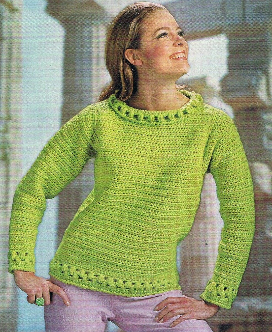 Sweater Crochet Pattern PDF Vintage Classic 1960s T233 Etsy