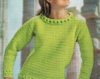 Sweater Crochet Pattern PDF Vintage Classic 1960s (T233)