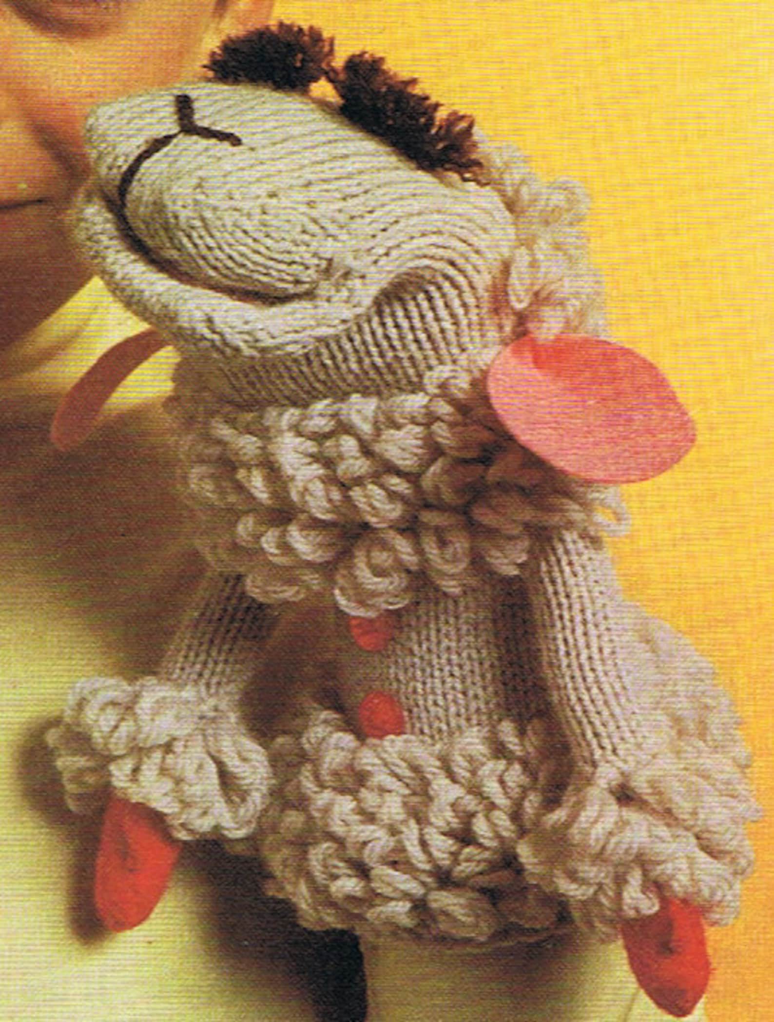 Lamb Chop Glove Puppet Knitting and Crochet Pattern PDF Created by