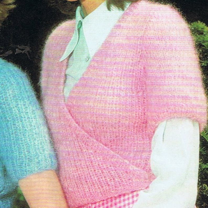 Ballet Wrap Cross Over Knitting Pattern in Mohair PDF T158 Etsy